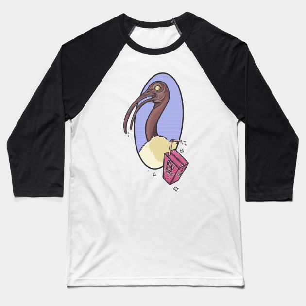 Bin Chicken - Urban Legends (Black Headed Ibis) Baseball T-Shirt by MonoMano